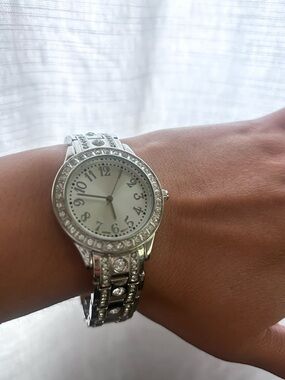 Vintage Japan Movt Adjustable Rhinestone watch